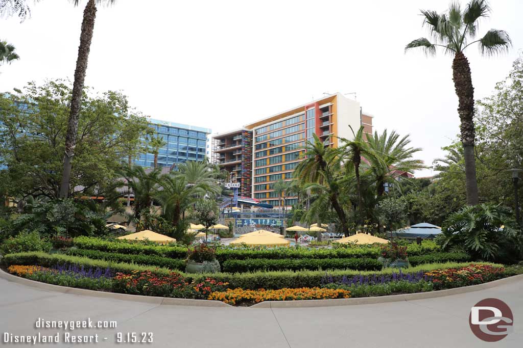 09.15.23 - A wide view from the hotel walkway to Downtown Disney