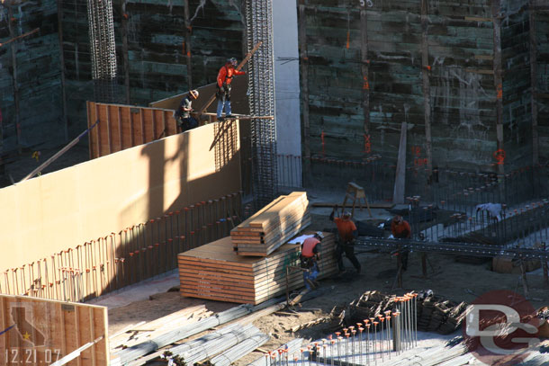 12.21.07 - A closer look at the walls/support columns going in.