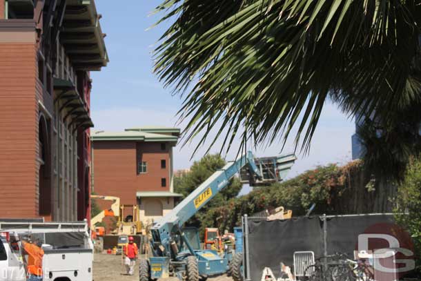 7.24.09 - Here you can get a little perspective on how close the new wing is to the park (DCA is on the right)