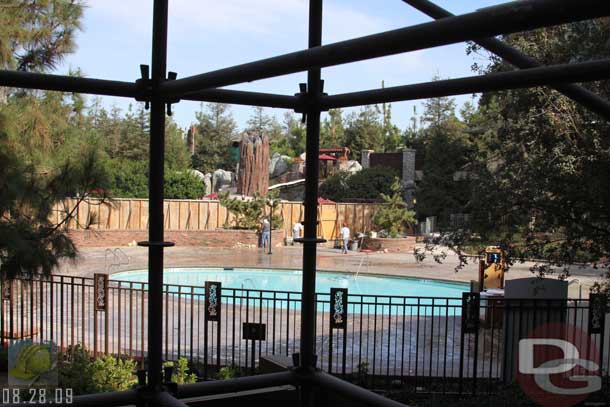 8.28.09 - They were hosing down the pool area