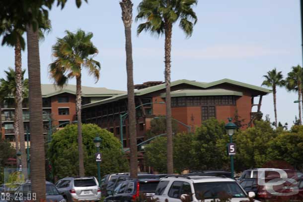 8.28.09 - A look from near the Disneyland hotel at the new wing