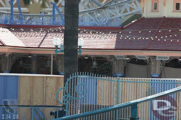 03.14.08 - Here you can make out a little of the inside signage (you can see Woody and the Toy Story banner)