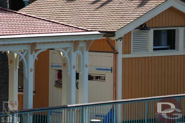 05.02.08 - The final writing was being stenciled onto the Turkey Leg building.