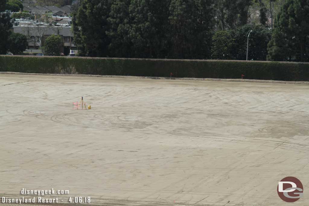 04.06.18 - The former Pinocchio lot area is now clear and level.  A survey team was starting to mark off for the new construction.