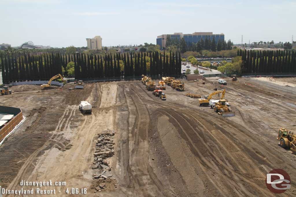 04.06.18 - The former tram staging area is now mostly cleared and they are starting to grade this side of the project.