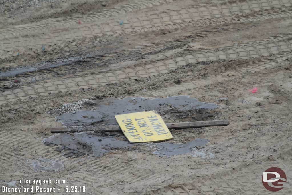 05.25.18 - Holes covered throughout the area where they had already sunk rebar columns for the foundation work.