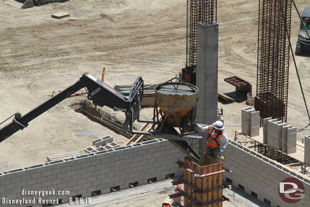 06.08.18 - Concrete being poured into one of the forms.