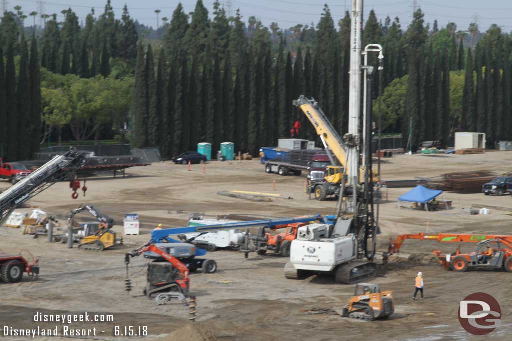 06.15.18 - In the center of the site equipment drilling more holes for support columns.