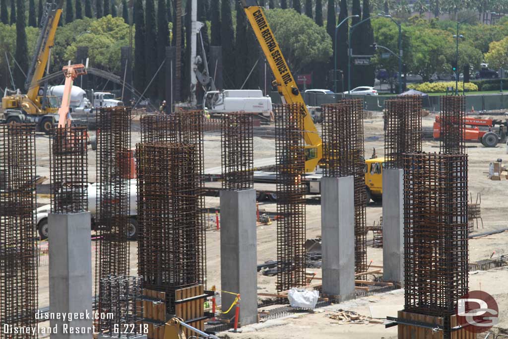 06.22.18 - A double set of columns near the center of the project.  Assuming it will be where different sections of the garage come together like in Mickey and Friends.