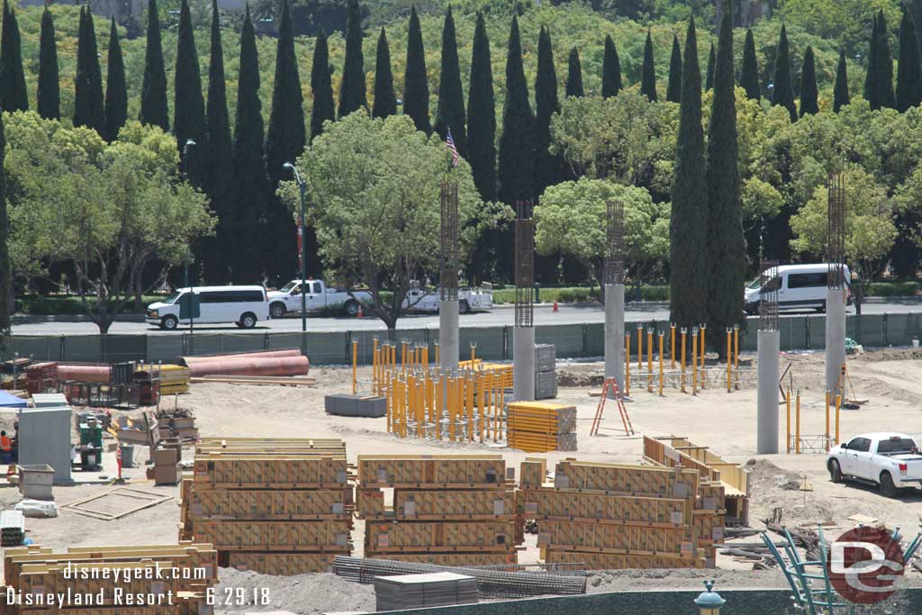 06.29.18 - A closer look at the far side near Magic Way, this is where the escalators for the new structure will be going.