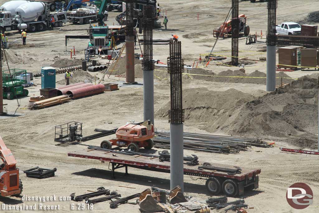 06.29.18 - A closer look at one of the support columns.  Note where the second and third stories will be.