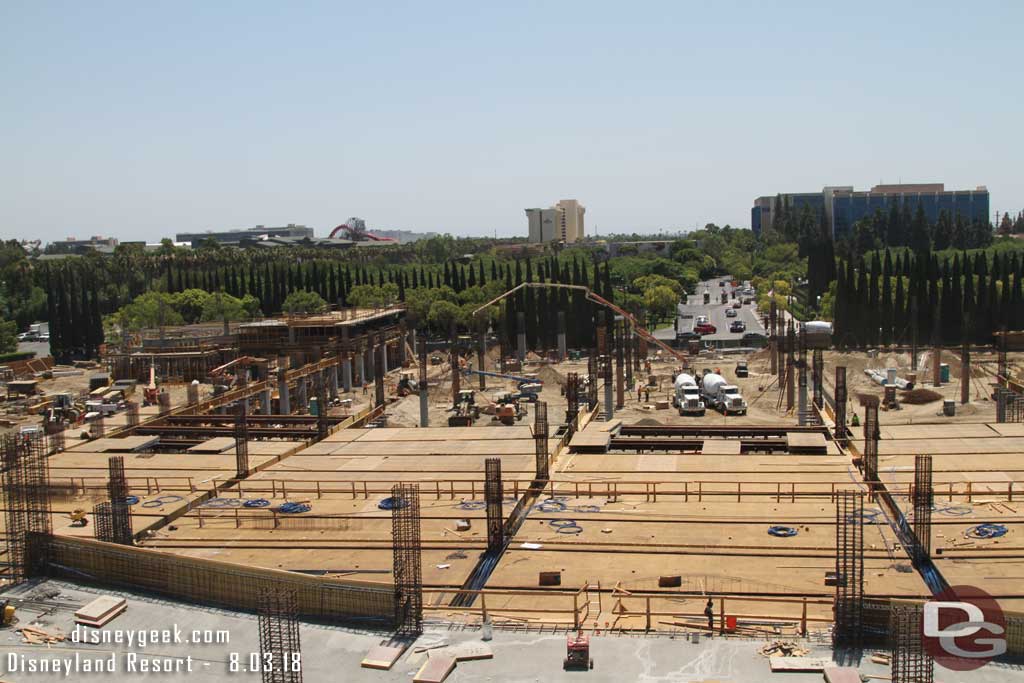 08.03.18 - In the foreground will be a connection to the 3rd floor (a little hard to tell but that oopening is a floor above the decking)