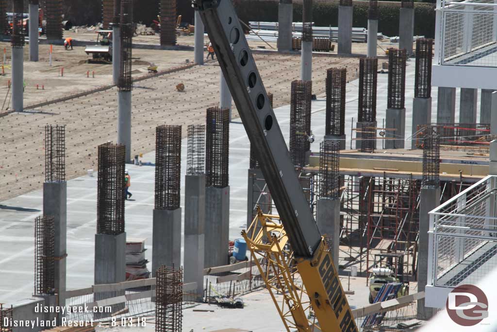 08.03.18 - In the background you can see a section of the ground level that was recently poured and to the left the next section looks just about ready for concrete.