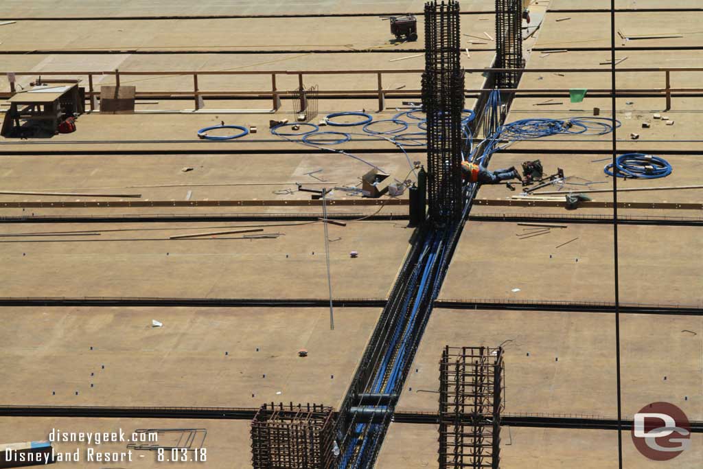 08.03.18 - A closer look at support rebar going in for the 2nd floor.