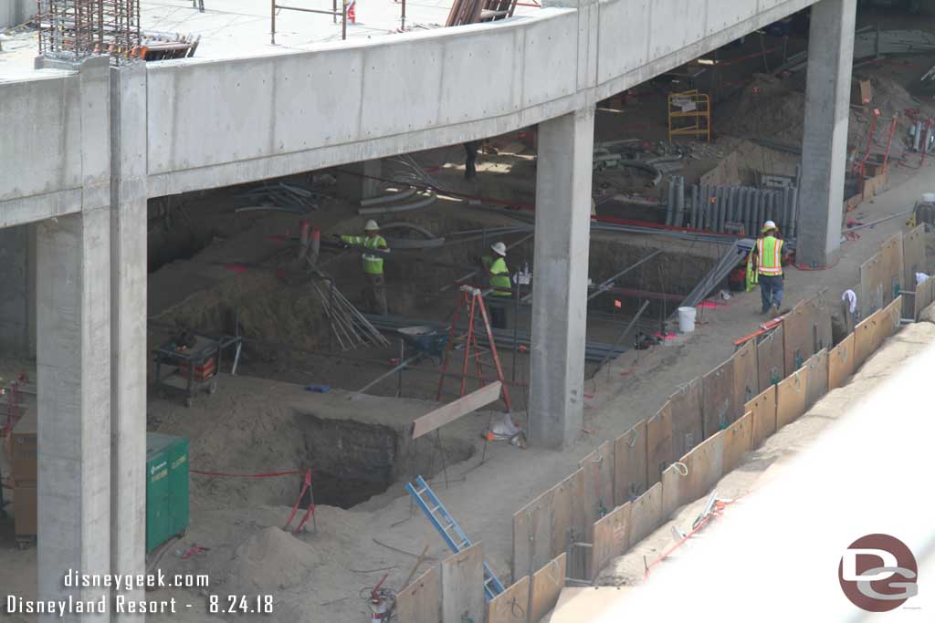 08.24.18 - Underneath the first supports are removed and looks like utility work going on.