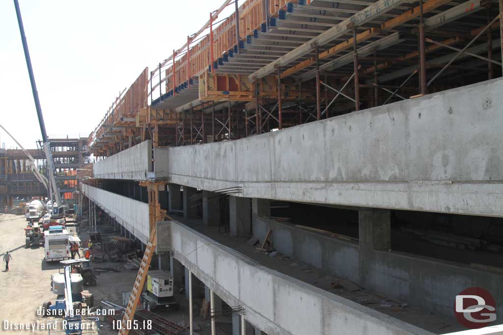 10.05.18 - The new garage bridge has a walled off pedestrian portion it appears.