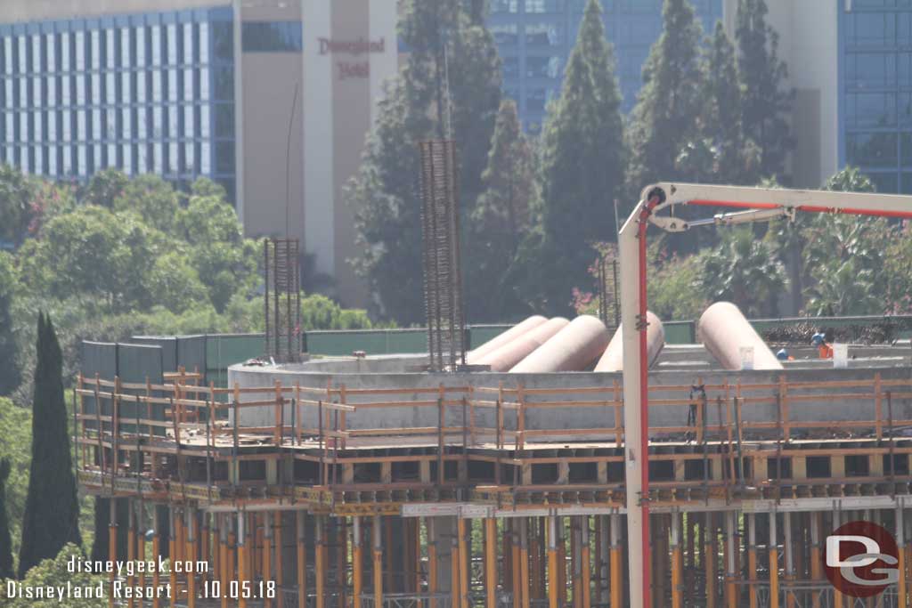 10.05.18 - On the roof forms waiting to be set up for columns to support the roof structure.