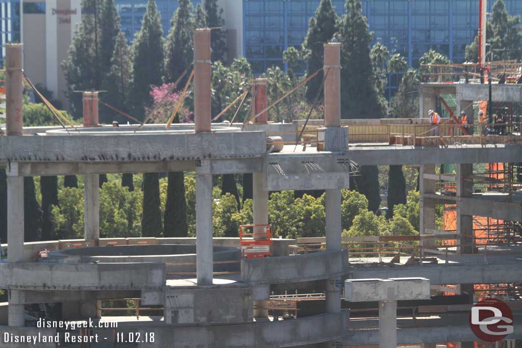 11.02.18 - Here you can see supports on the 5th floor for the roof structure rising up.