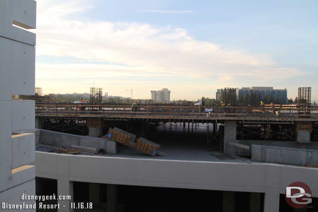 11.16.18 - Looking into the 4th floor, the decking/forms are for the 5th floor in this portion of the garage.