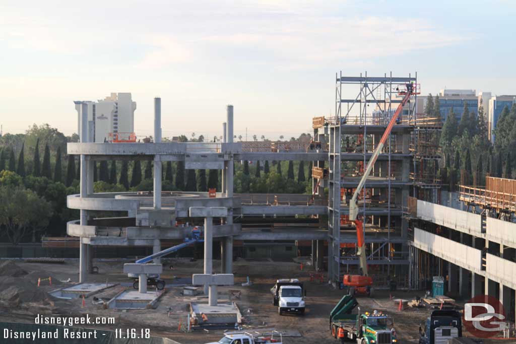 11.16.18 - The escalator structure continues to grow.  Steel is being erected on the right side, maybe for elevators?