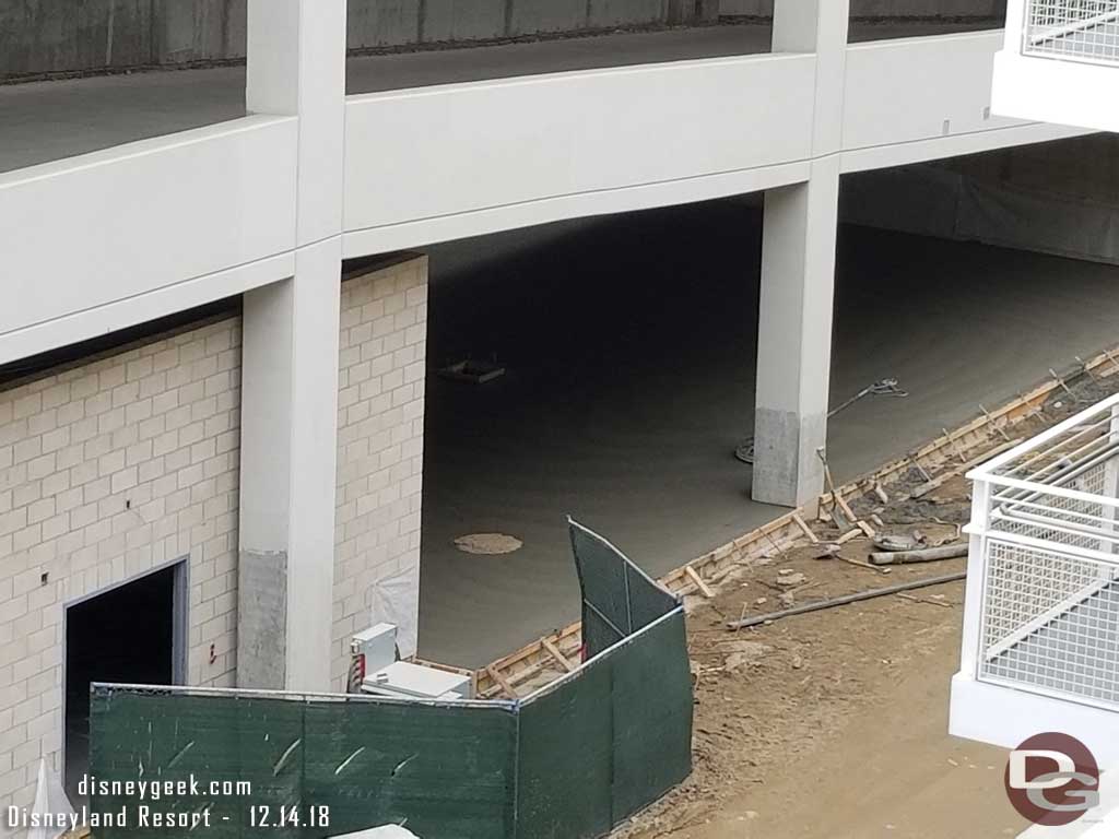 12.14.18 - A closer look at some recently poured concrete on the first floor.