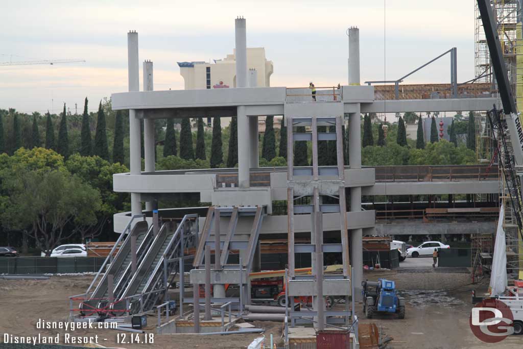 12.14.18 - Escalator installation is well underway with the support structures in place and the two for the second floor installed.