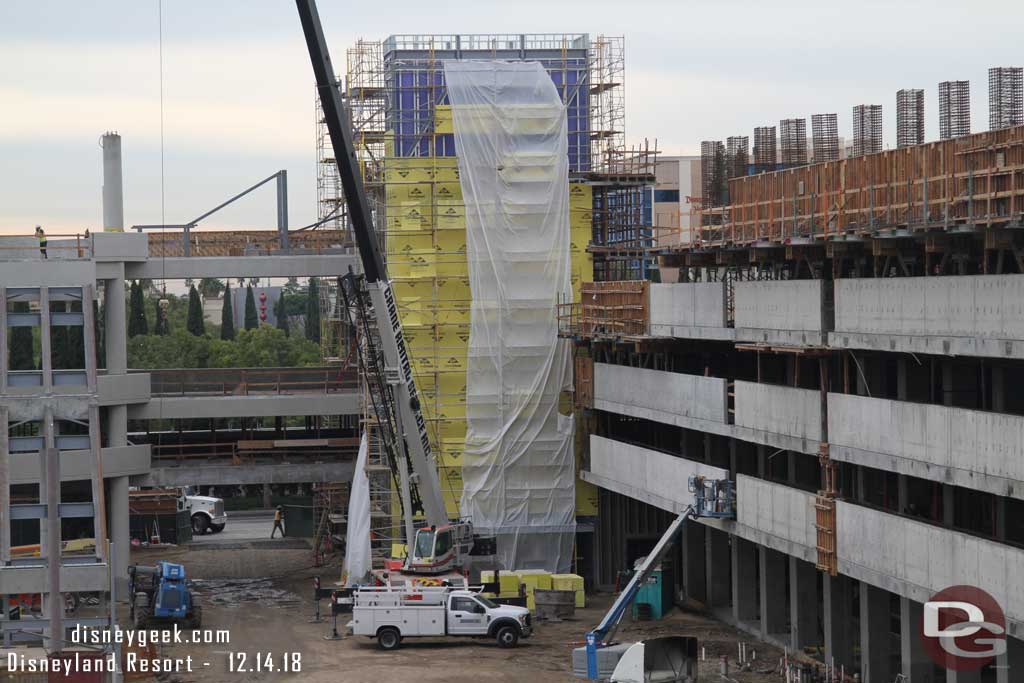 12.14.18 - They are enclosing the elevator structure.