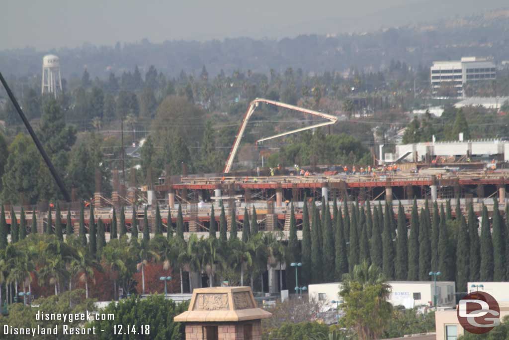 12.14.18 - Crews pouring concrete for a section of the structure on the back side.