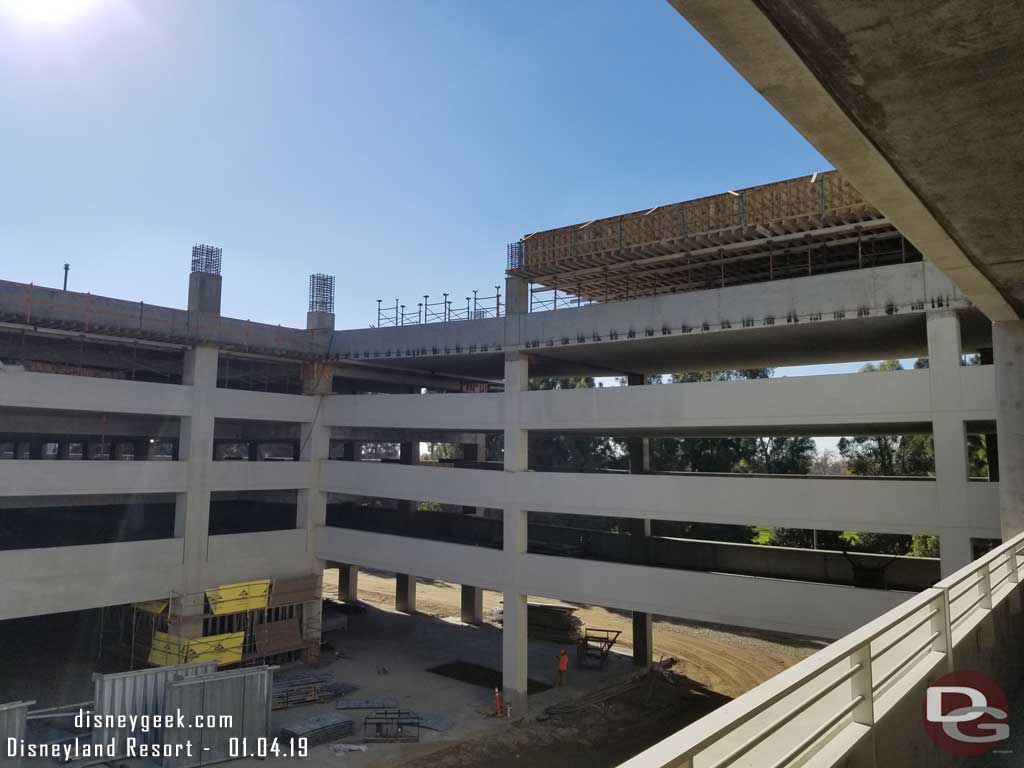 01.04.19 - Looking back at that area.  They are installing temporary supports and forms for the 6th level.