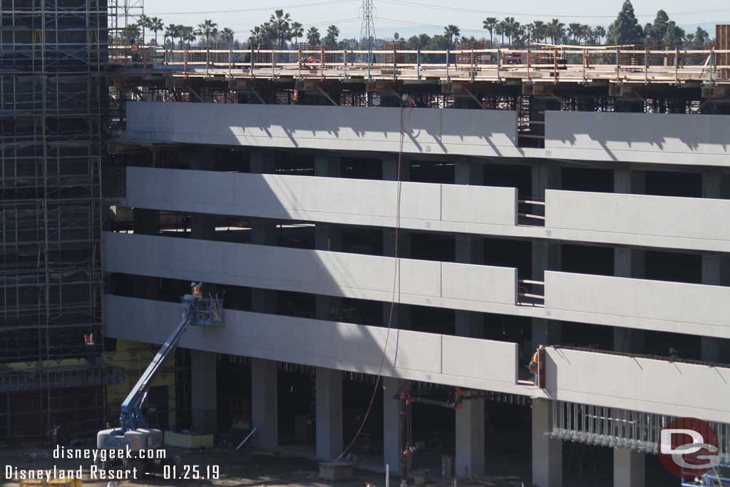 01.25.19 - Supports for the 6th floor/roof level of the garage are visible.