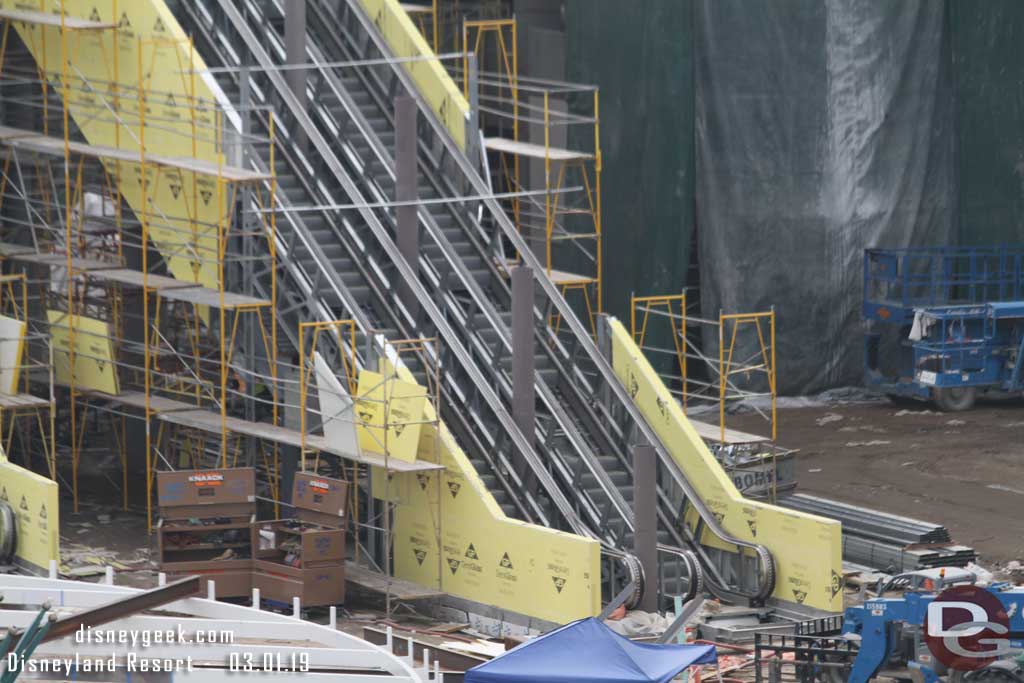 03.01.19 - A closer look at the 5th floor escalator, side panels are also being installed.