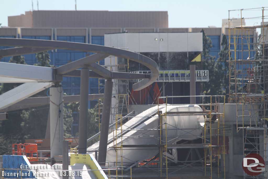 03.08.19 - The cover and some scaffolding are removed from the elevator structure.