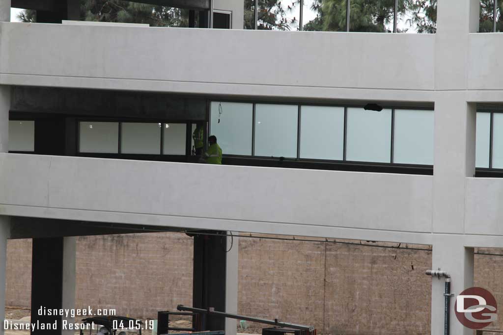 04.05.19 - They are installing frosted panels blocking the view toward Walnut.