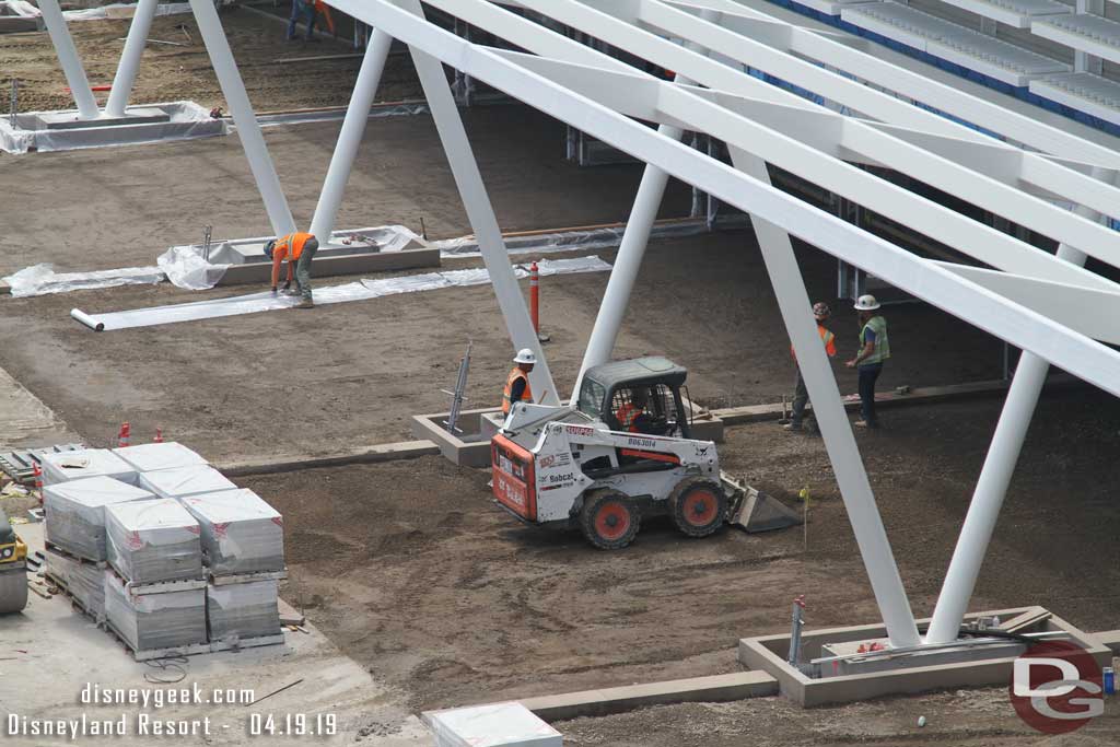 04.19.19 - On the left you can see pavers staged and ready to be installed.