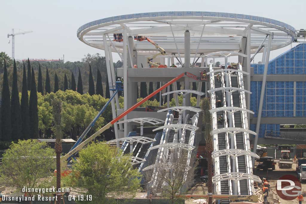 04.19.19 - Crews working on the escalator structure