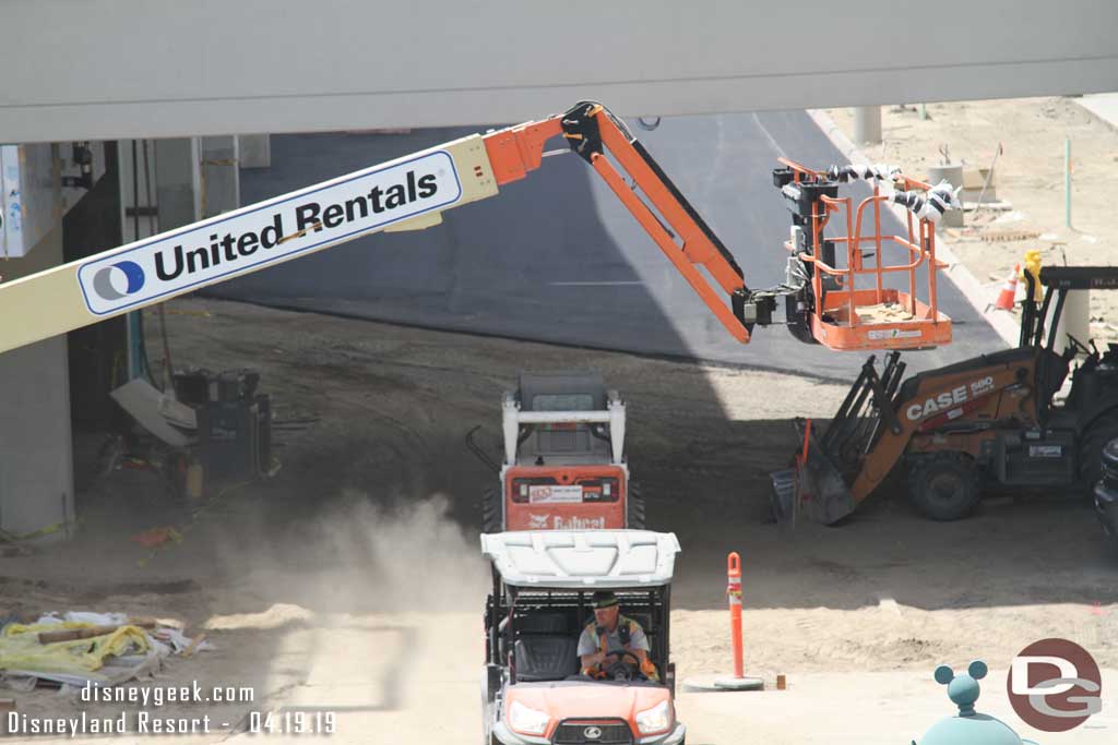 04.19.19 - Asphalt has been layed down on the roadway between the two structures.