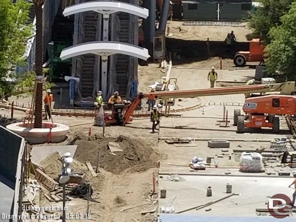 05.03.19 - Preparations for more concrete and pavers near the escalators.