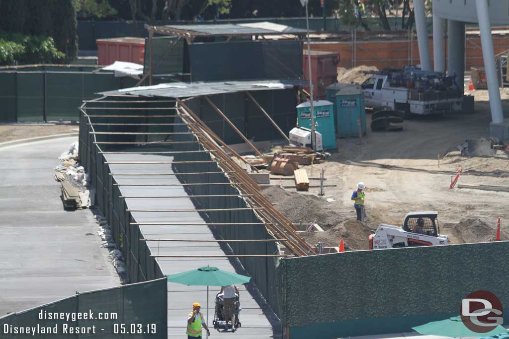 05.03.19 - The tramway to the  left of the temporary walkway has been poured.