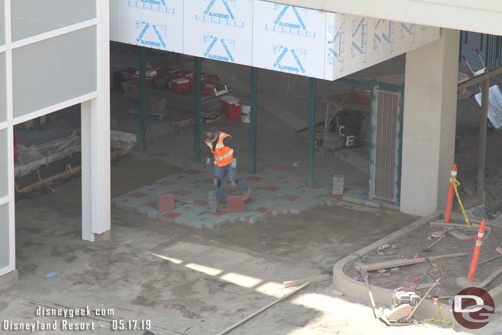 05.17.19 - Inside the new structure pavers are being installed and the start of the fence.