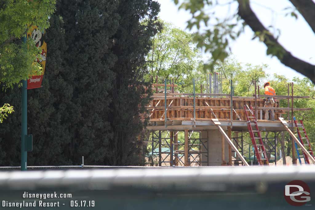 05.17.19 - The first support columns have risen up for the bridge and walkway that will span Magic Way.