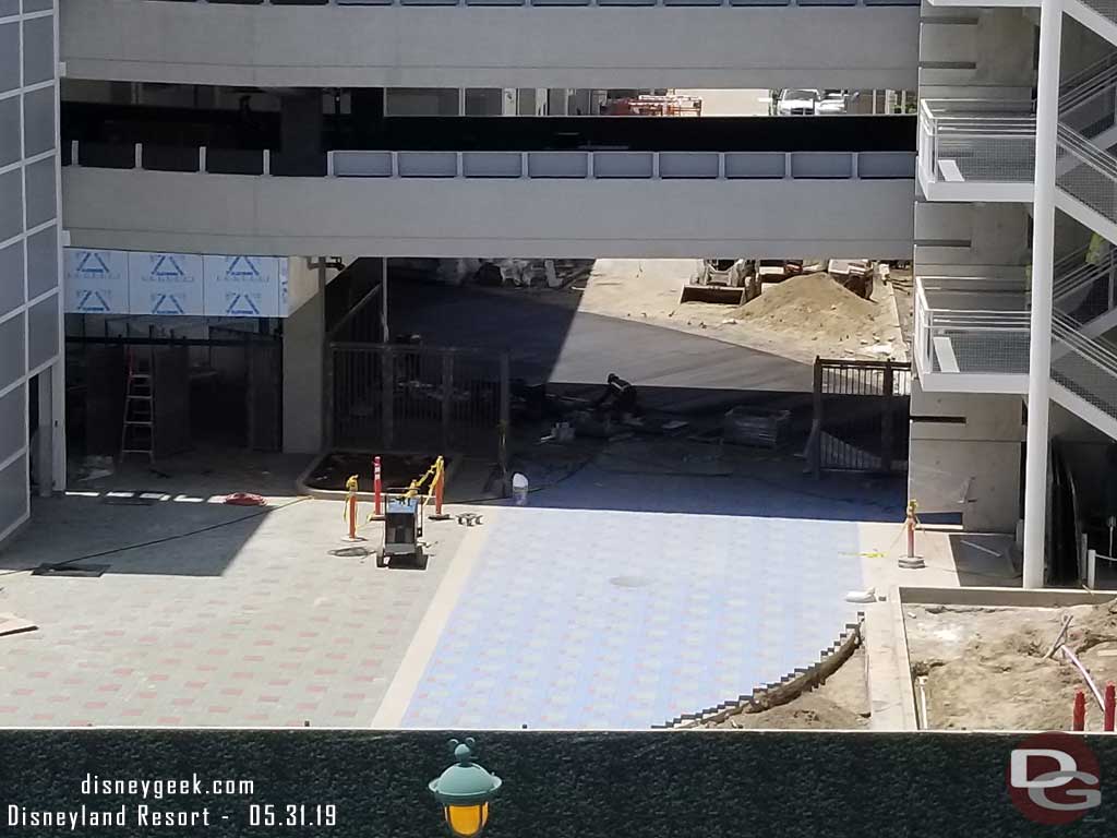 05.31.19 - Here you can see how the pavers go up to the new concrete.