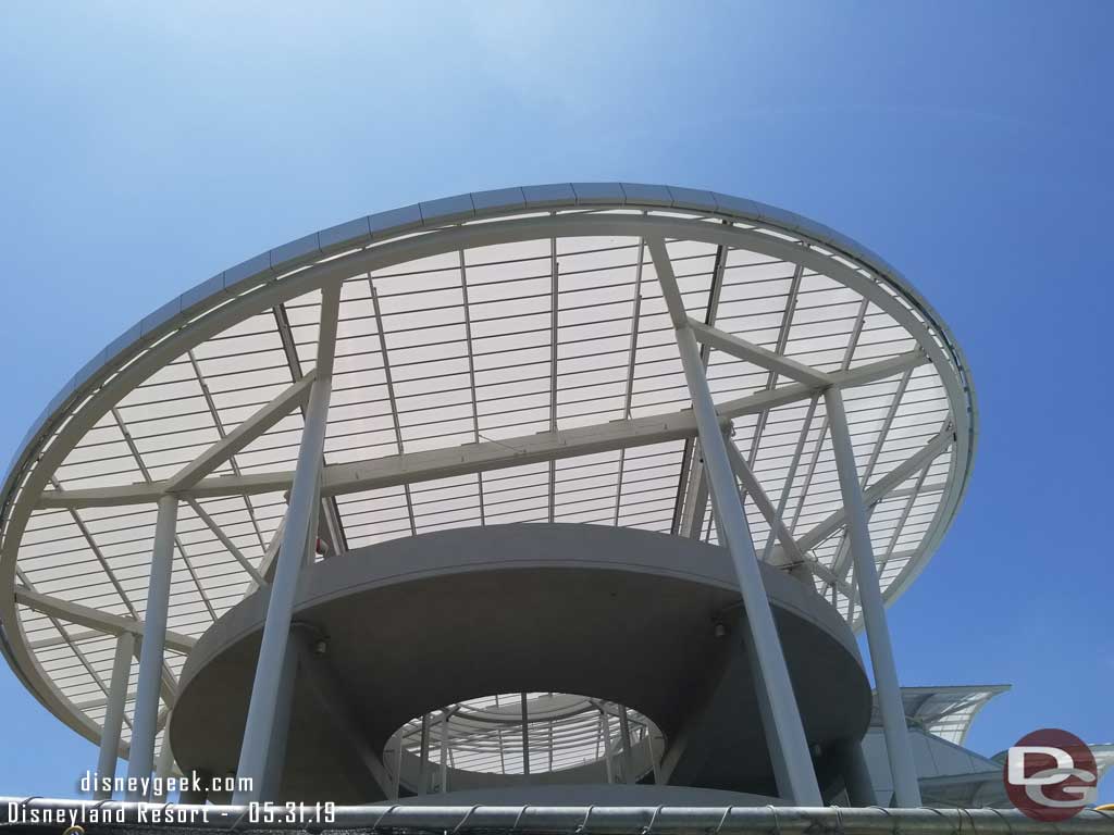 05.31.19 - Looking up at the roof structure for the escalator area.