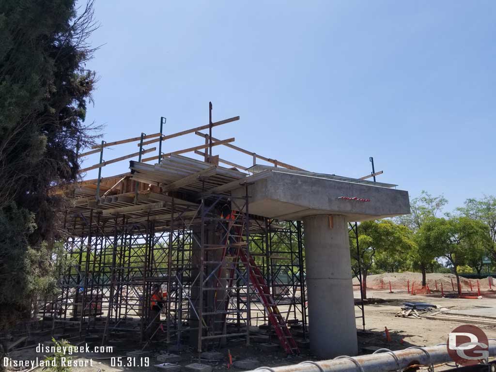 05.31.19 - Scaffolding and temporary supports are up as the new walkway ramp takes shape.