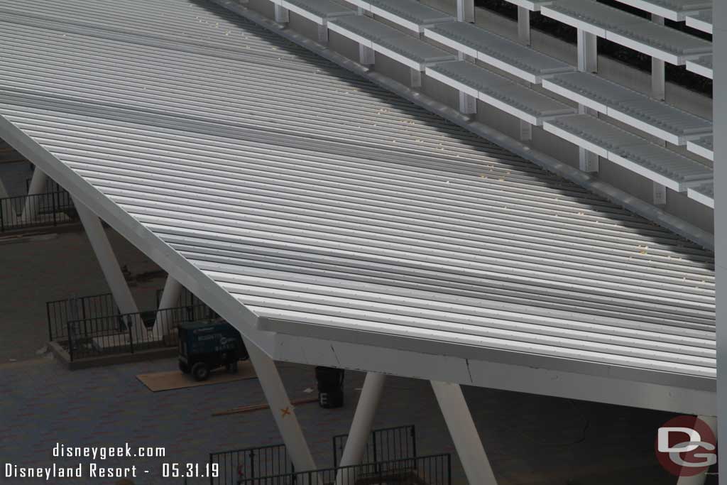 05.31.19 - The shade structure roof looks finished.