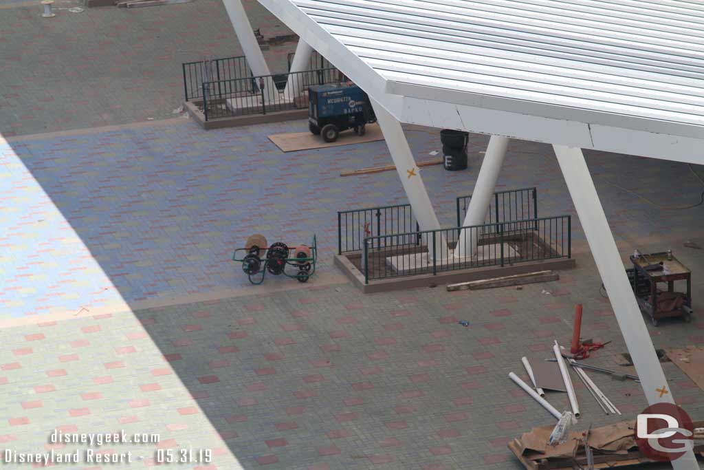 05.31.19 - Railings are being installed around the support columns.