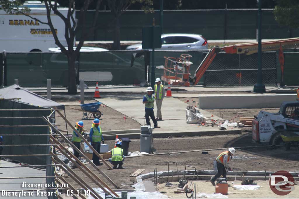 05.31.19 - This concrete appears to be the future walkway to Magic Way (guessing this will be an emergency exit path once the bridge opens but will be the primary until then).