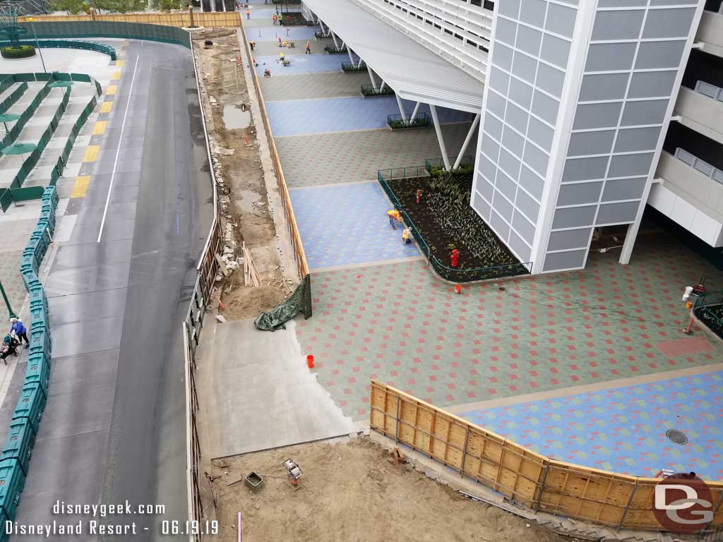 06.19.19 - Looks like a temporary walkway poured to connect M&F escalators to the new loading area as construction will shift to the tram stop once it opens.