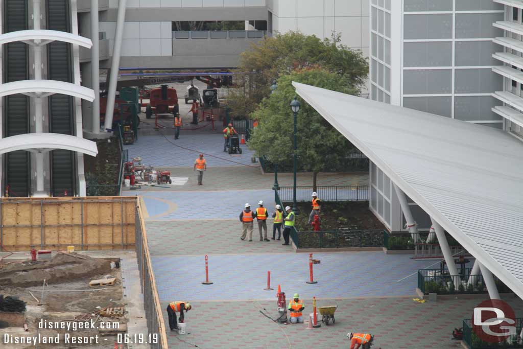 06.19.19 - Crews finishing up the paver work on the far side.