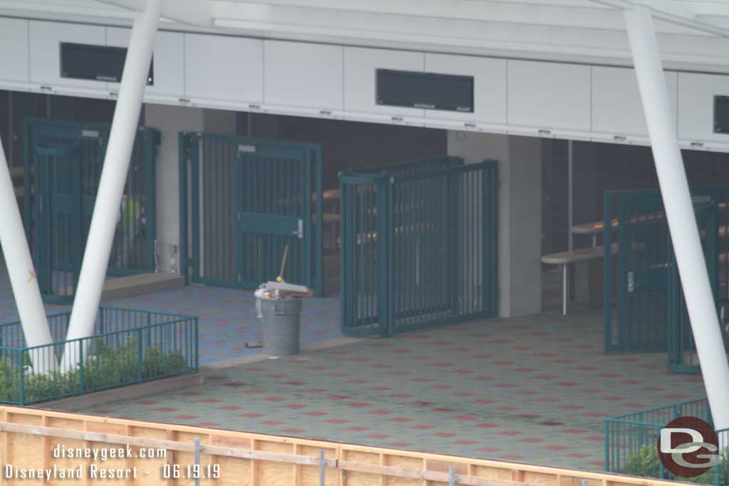 06.19.19 - Clean up work at the entrance gates.  They all look painted and ready to go.  These will lead to the bag check/security screening.