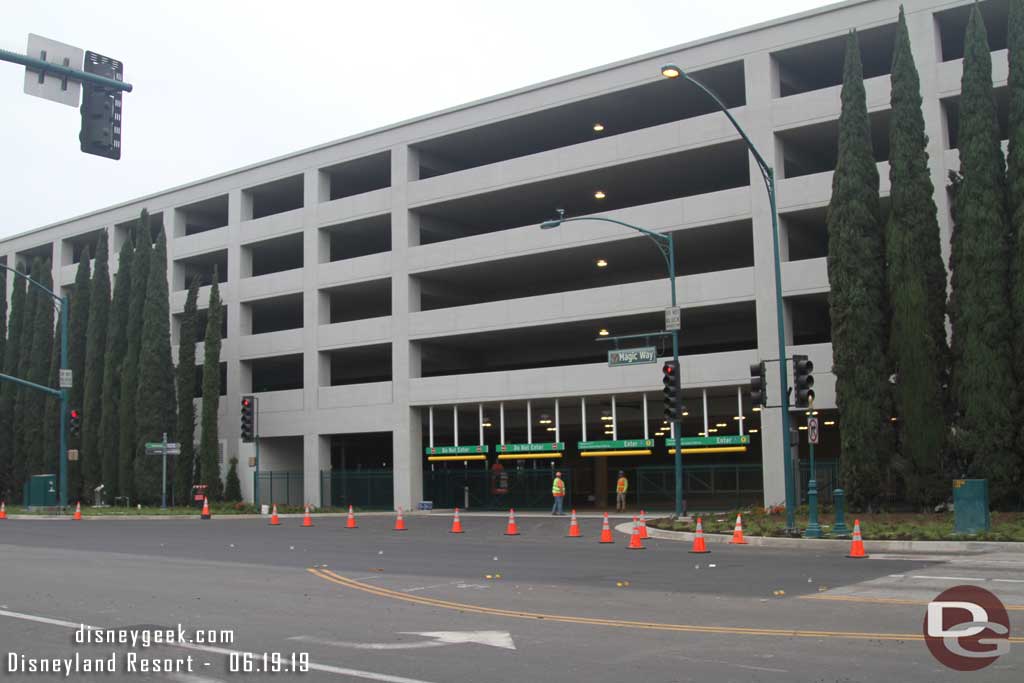 06.19.19 - The new entrance/exit on Magic Way. The walls are down.